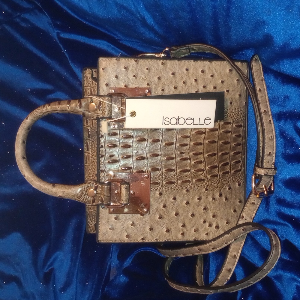 Faux Ostrich Purse Handbag by Isabella